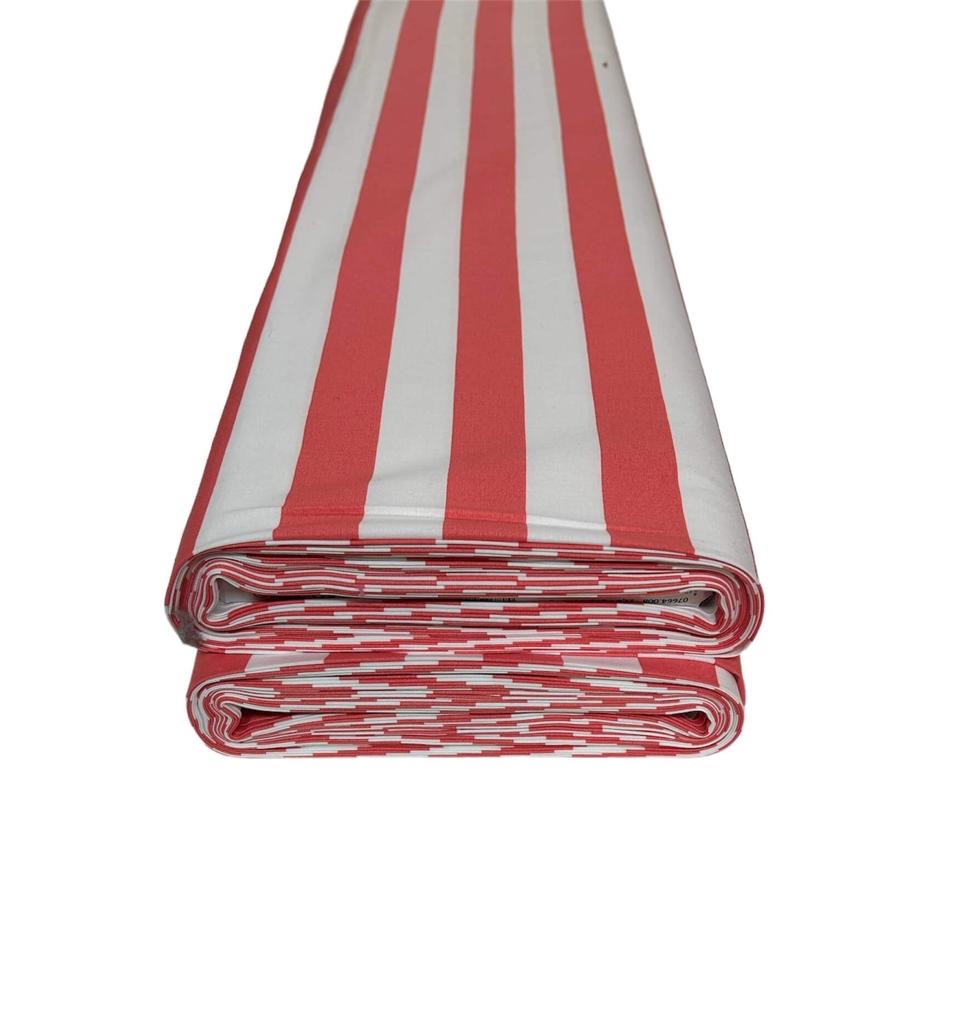 leveä raita punainen puuvillaprinttikangas