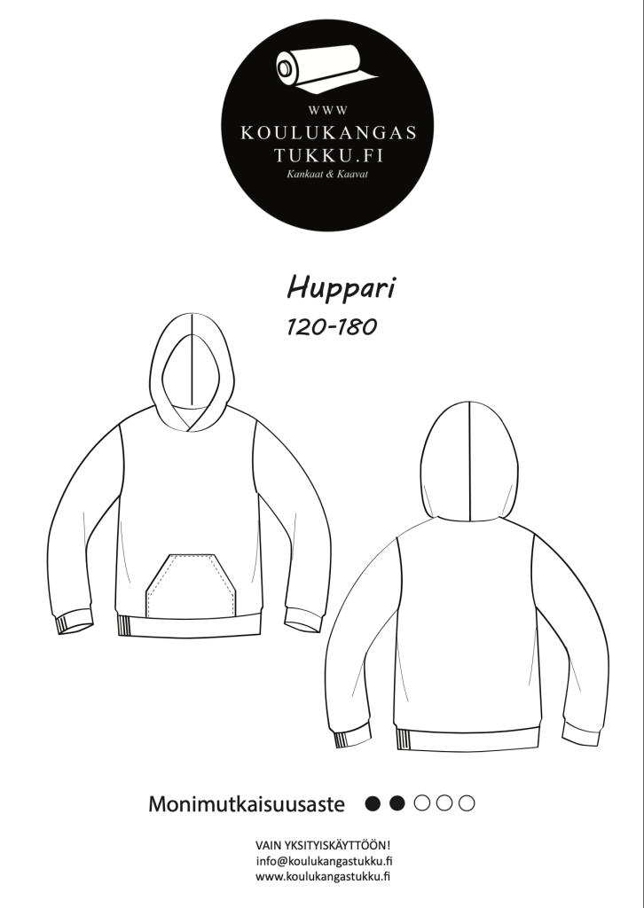 Huppari Kaava, Koot 120-180cm ja M, L (KA-100-1)