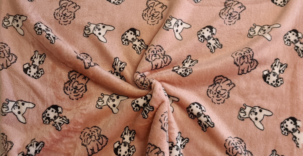 Cuddle Fleece, Koirat, Roosa (Q91-120) - Image 4