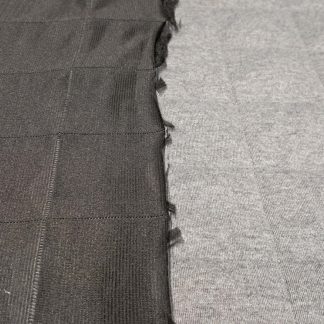 Tikkikangas, Vaaleanharmaa & musta (K91-19127)