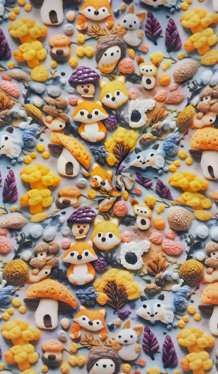 Paksu College 3D Syysmetsä, Oranssi (Q72-690P) - Image 4